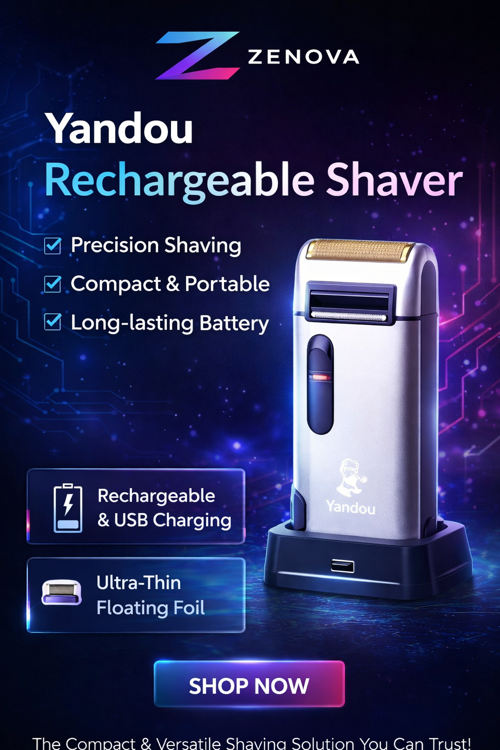Rechargeable Shaver - ZENOVA™