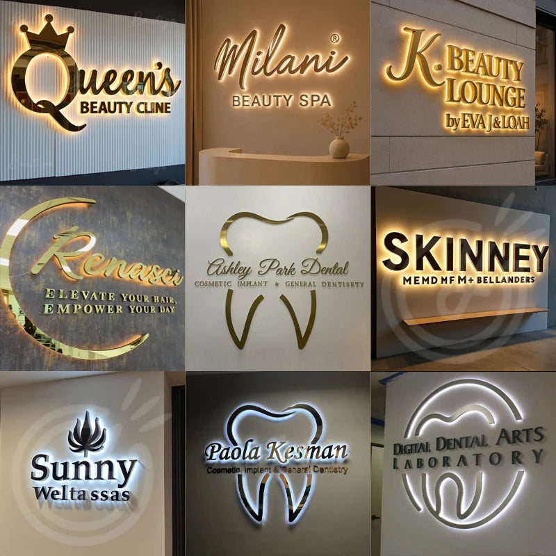 Custom Logo Sign Metal 3D LED Letter - Zenova