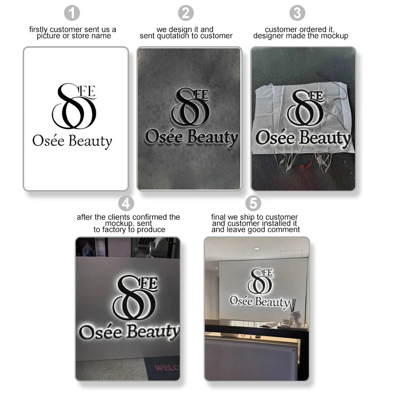 Custom Logo Sign Metal 3D LED Letter - Zenova